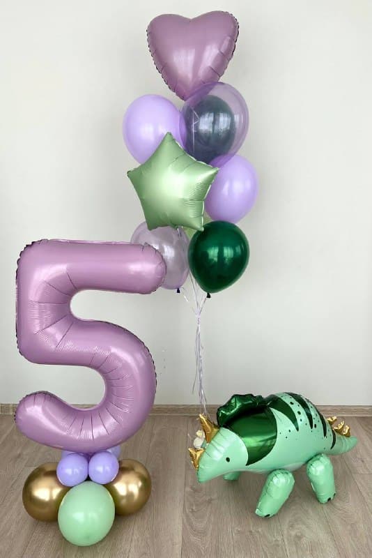 Композиция из шаров с воздухом «Трицератопс» Композиция из шаров с воздухом «Трицератопс»