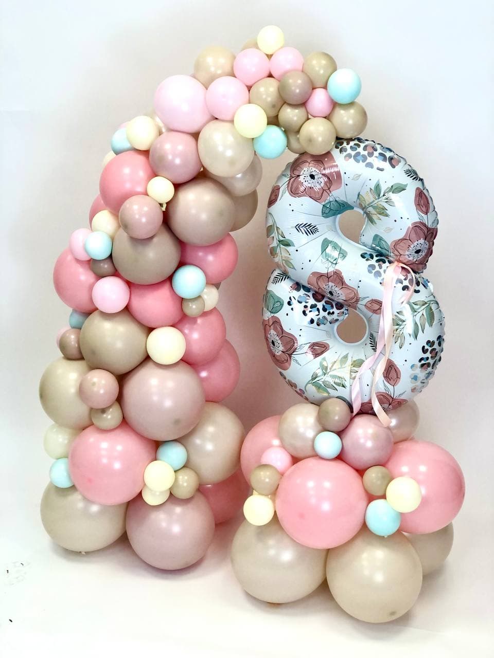 Композиция из шаров с воздухом «Цветочный принт»