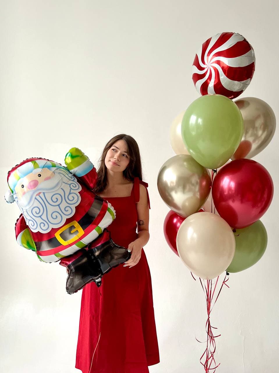 Композиция из шаров «Санта Клаус»