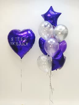 Композиция из шаров "Сердечные дела"