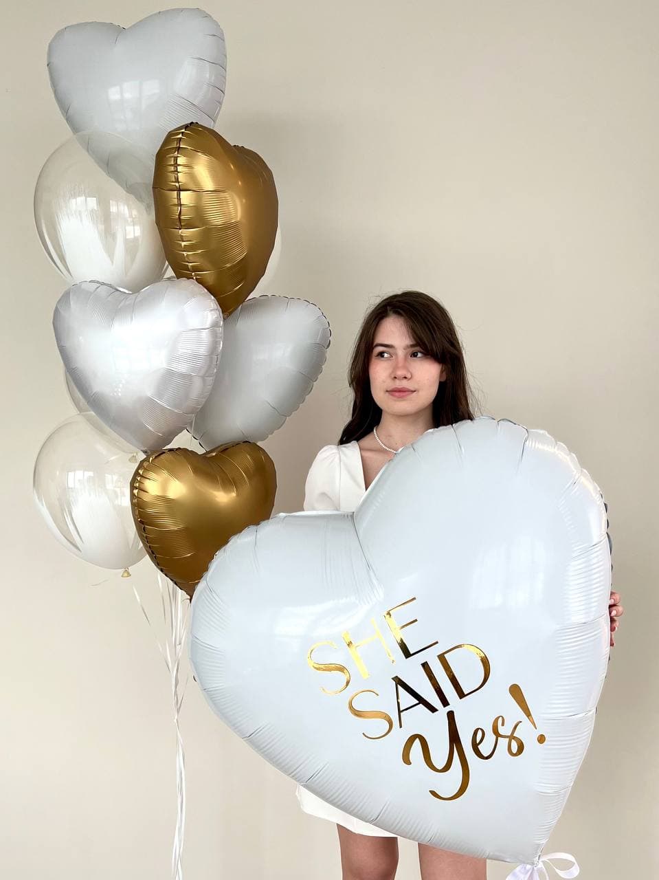 Композиция из шаров «She said Yes!»