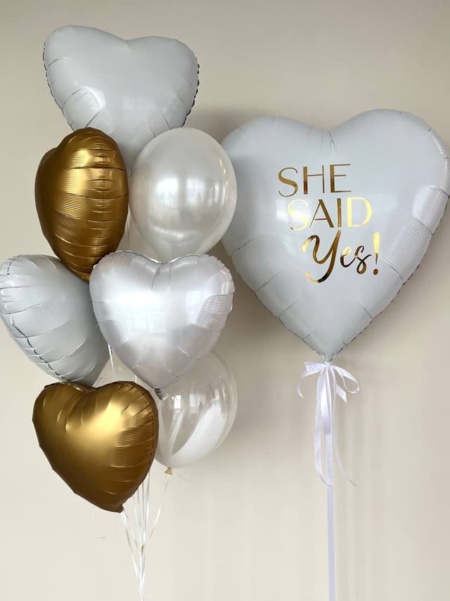 Композиция из шаров «Она ответила: «Да!»» Композиция из шаров «Она ответила: «Да!»»