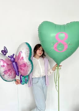 Композиция из шаров «Сиреневая Бабочка»