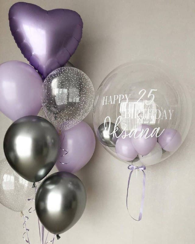 Композиция из шаров "Сиреневый закат" Композиция из шаров "Сиреневый закат"