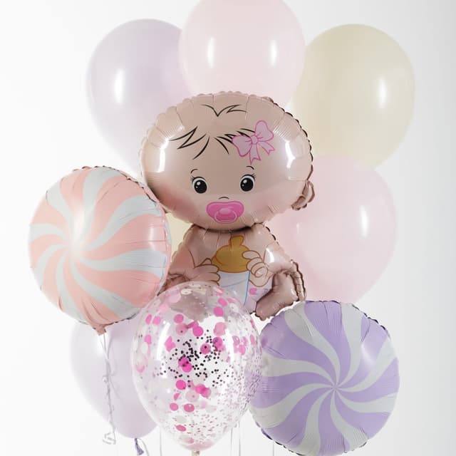 Композиция из шаров "Сладкая Девочка" Композиция из шаров "Сладкая Девочка"