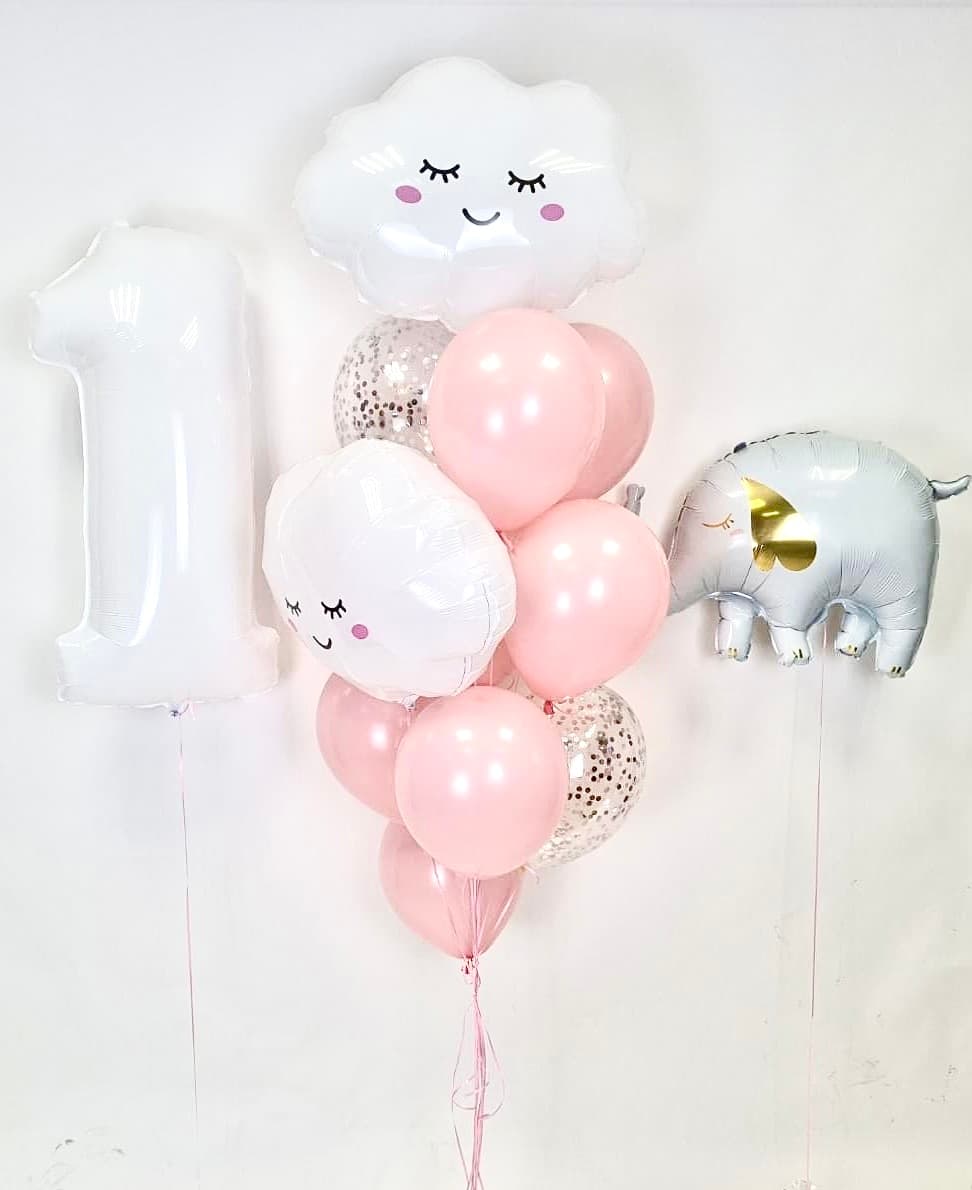 Композиция из шаров "Soft pink"