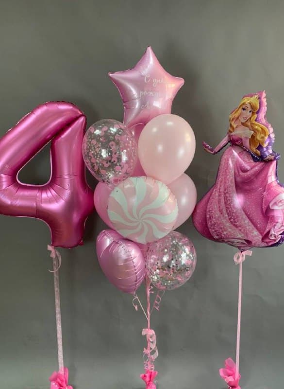 Композиция из шаров "Спящая красавица Аврора" Композиция из шаров "Спящая красавица Аврора"
