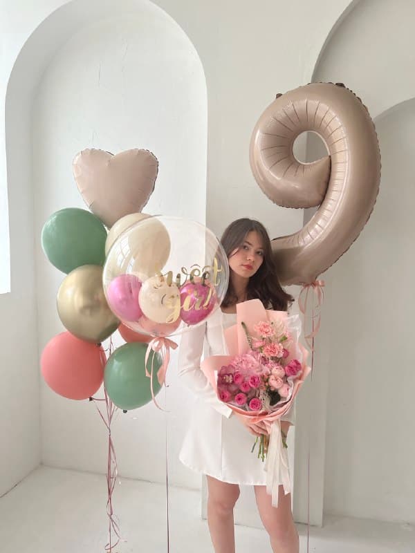 Композиция из шаров «Милая девушка»