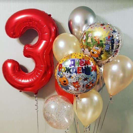 Композиция из шаров "Три Кота 2" Композиция из шаров "Три Кота 2"