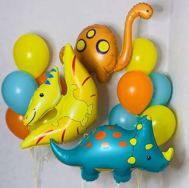 Композиция из шаров "Цветные динозавры" Композиция из шаров "Цветные динозавры"