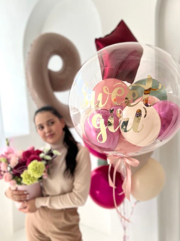 Композиция из Шаров «Вишневая»