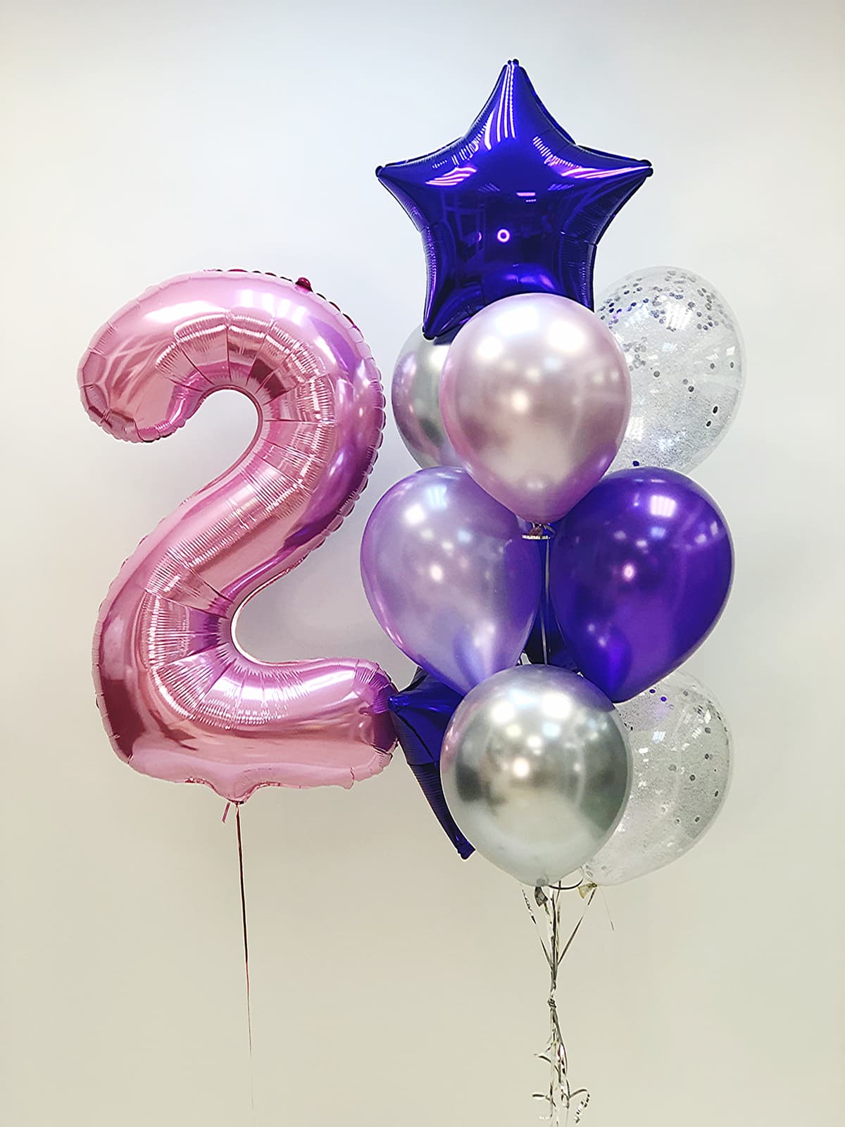 Композиция из шаров "Звезда и цифра"