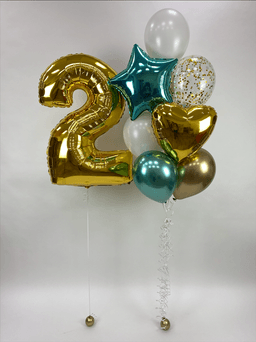 Композиция "С днём рождения Tiffany and Gold"