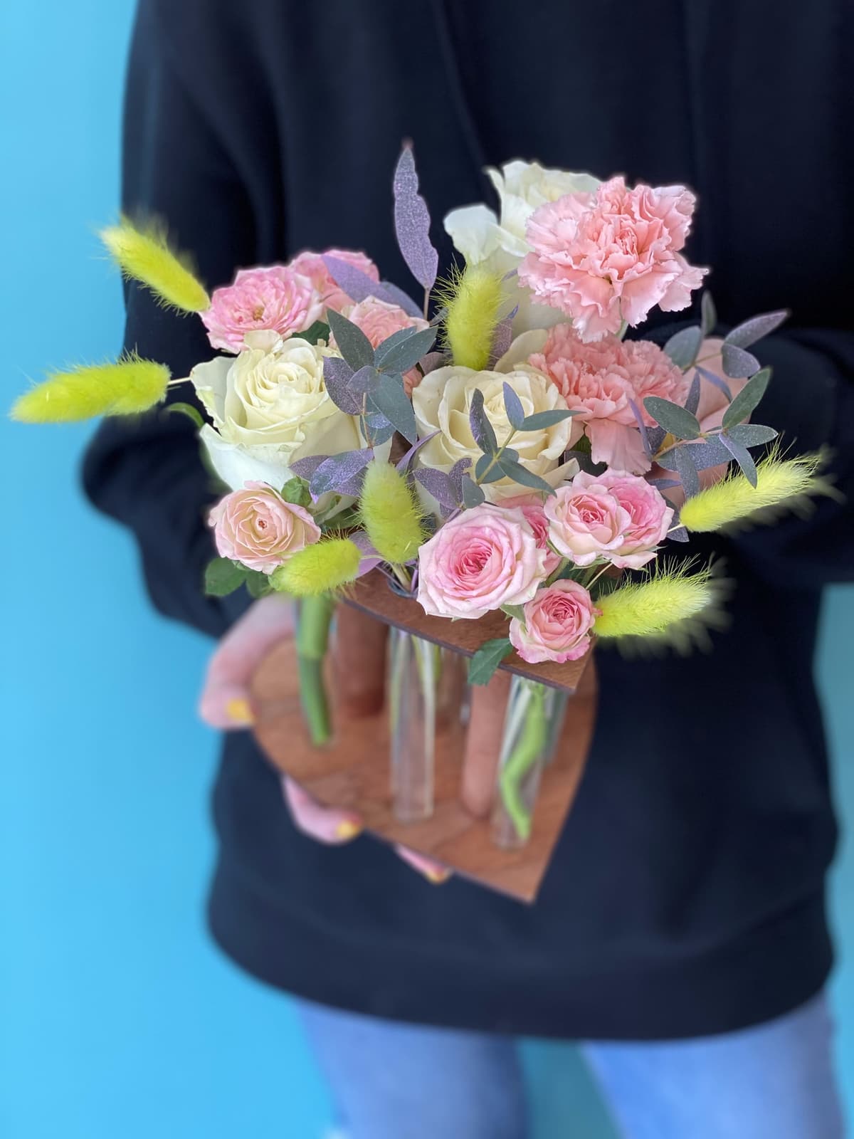 Композиция в пробирках "Нежный рассвет"