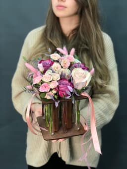 Композиция в пробирках "Пастель"