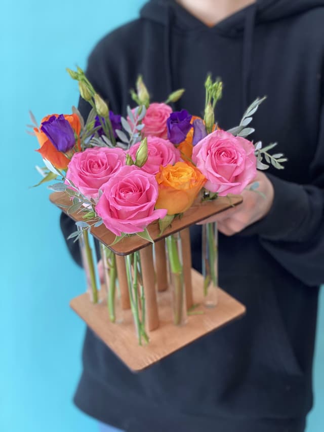 Композиция в пробирках "Яркая палитра" Композиция в пробирках "Яркая палитра"