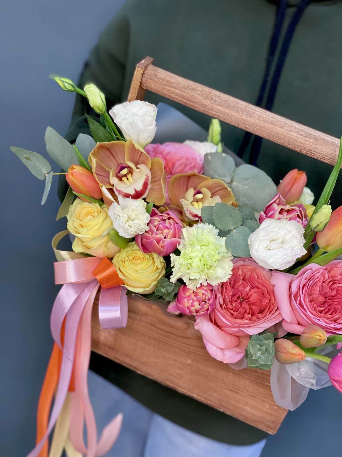 Композиция в ящике "Spring sun"