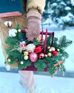 Композиция в ящике "Зимняя сказка"