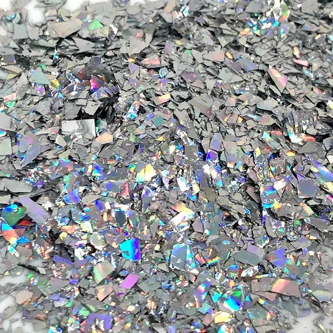Конфетти блестки,серебро голограф ,фольга 1 гр