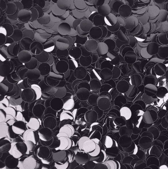 Конфетти круглое черное 1 гр