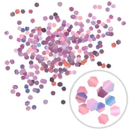 Конфетти шестигранное розовое золото 6мм, 1 гр