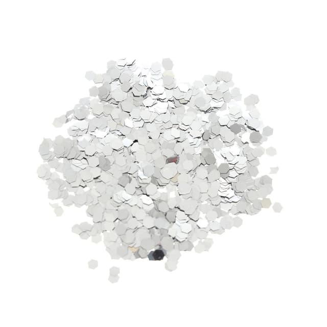 Конфетти шестигранное серебро 1 гр Конфетти шестигранное серебро 1 гр