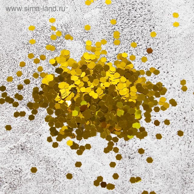 Конфетти шестигранное золото 1 гр Конфетти шестигранное золото 1 гр