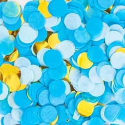 Конфетти тишью Круг голубой микс металлик, 1 гр