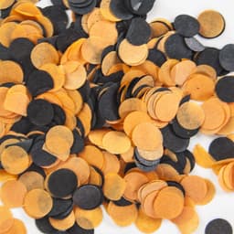 Конфетти тишью Круг, Оранжевый/Черный, 1 см, 1 г.