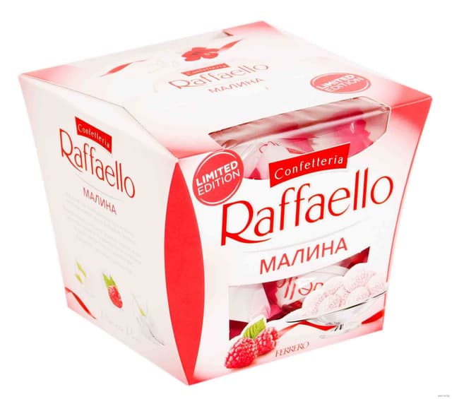 Конфеты Рафаэлло Малина в коробке 150г Конфеты Рафаэлло Малина в коробке 150г