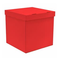 Коробка для шаров красная 60*60*60см