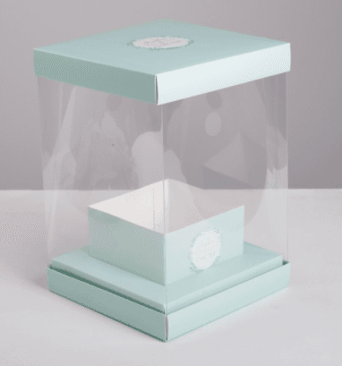 Коробка для цветов с вазой и PVC окнами складная «Любви и Счастья», 16 х 23 х 16 см