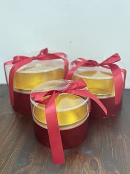 Коробка с прозрачной крышкой, красная, 15 x h12 см