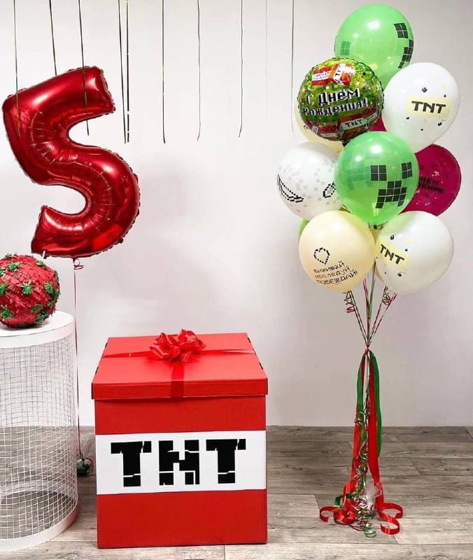 Коробка сюрприз из шаров «Гейм»