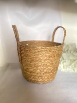 Корзина плетенная рогоз 24x20 см