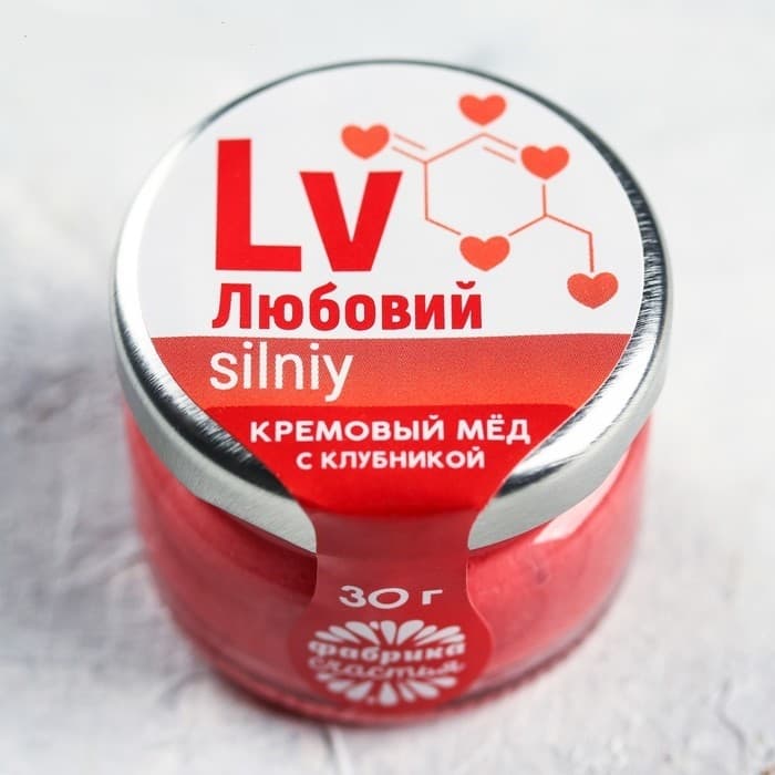 Крем-мёд с клубникой «Любовий», 30 г