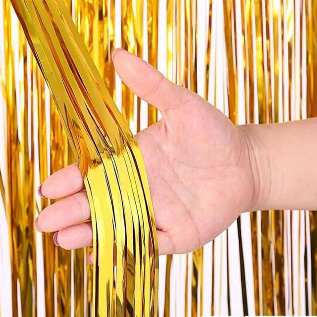 Лента дождик 2 метра 1 шт золото Лента дождик 2 метра 1 шт золото