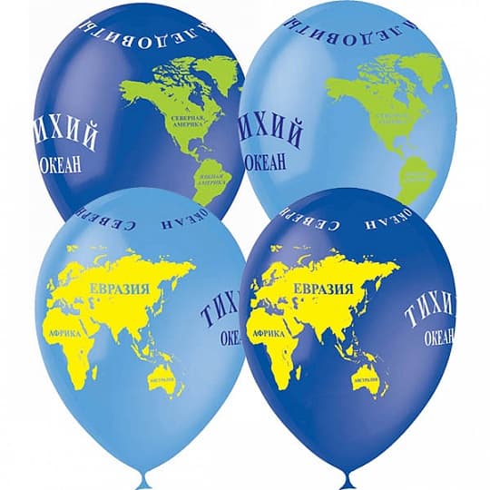 M 12"/30см (шелк) 5 ст. рис Глобус M 12"/30см (шелк) 5 ст. рис Глобус