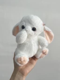 Милый зайчик, белый 21 см