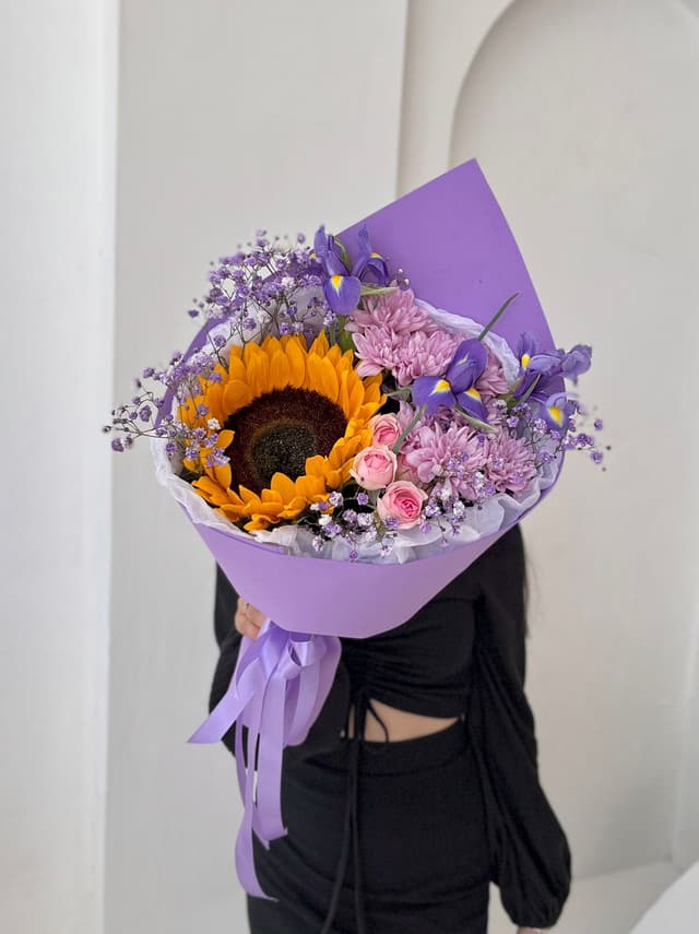 Мини букет с подсолнухом Мини букет с подсолнухом