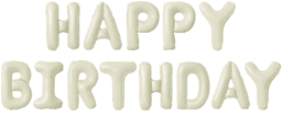 Мини-Надпись 16/41 см ""Happy Birthday"", Белый песок