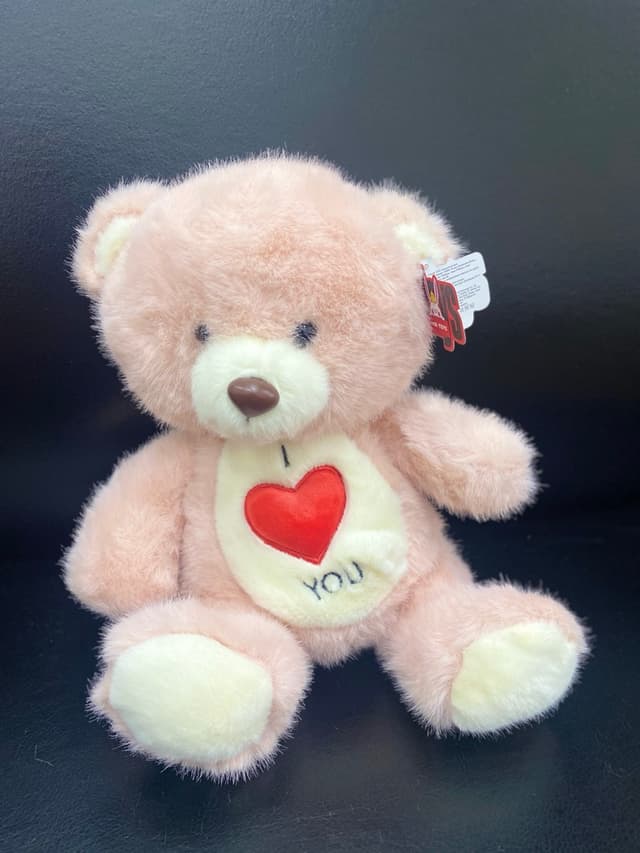 Мишка с сердечком на животе, розовый Мишка с сердечком на животе, розовый