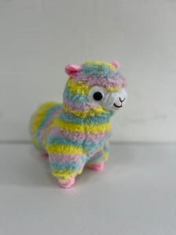 Мягкая игрушка "Альпака" , радужная 23 см