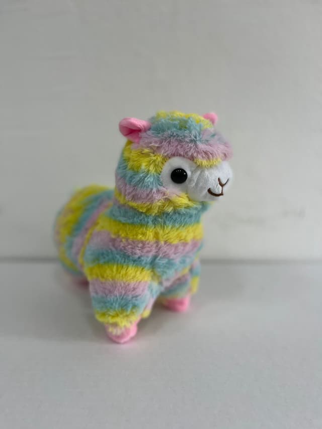 Мягкая игрушка "Альпака" , радужная 23 см Мягкая игрушка "Альпака" , радужная 23 см