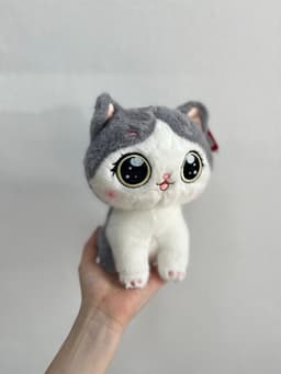 Мягкая игрушка "Кошка" серая 22 см