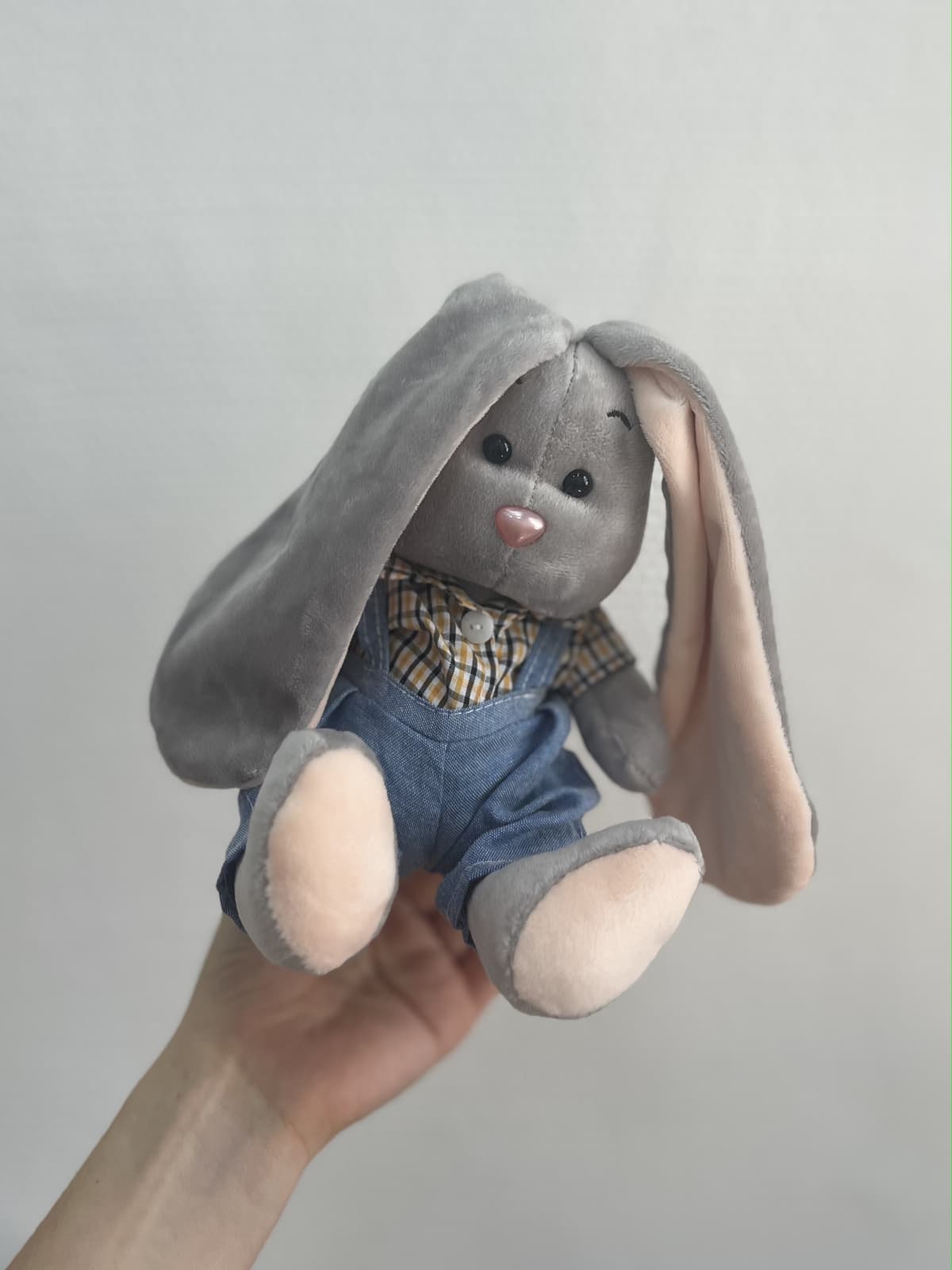 Мягкая игрушка «Серый зайчик» мальчик 22 см