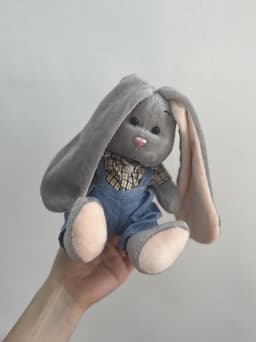 Мягкая игрушка «Серый зайчик» мальчик 22 см