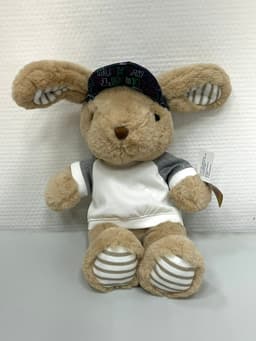 Мягкая игрушка «Зайчик в кепке» белый 22 см