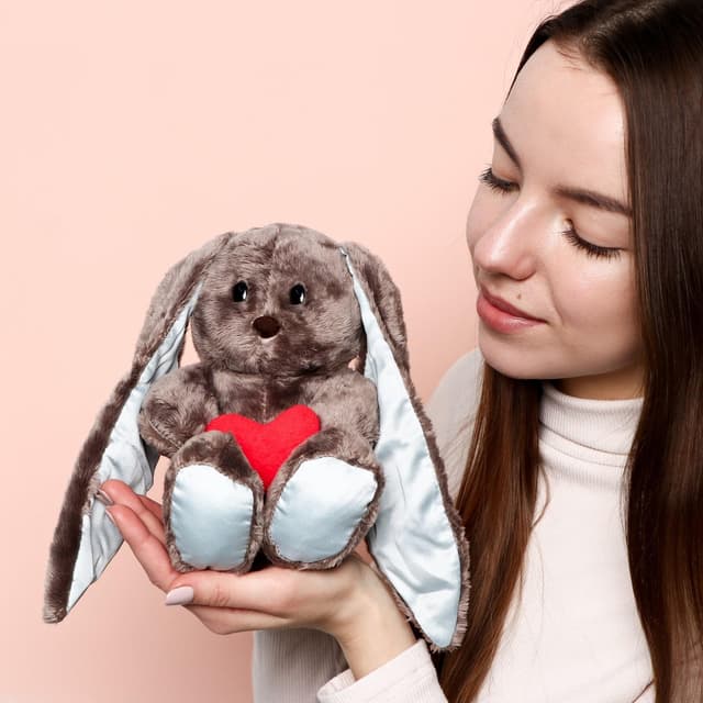 Мягкая игрушка зайка «Влюблённый Lu», 25 см Мягкая игрушка зайка «Влюблённый Lu», 25 см