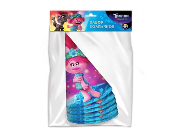 Набор колпачков-3 Trolls/6шт Набор колпачков-3 Trolls/6шт